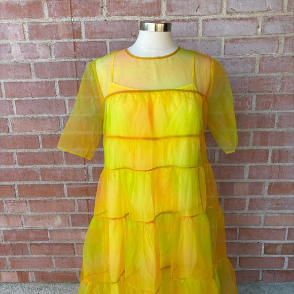 STAUD Staud Hyacinth Maxi Dress In Multi Sunray Large NWT - Picture 2 of 15